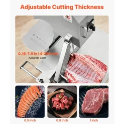 VEVOR Commercial Electric Meat Bandsaw, 2200W Stainless Steel Vertical Bone Sawing Machine, Workbeach 24.4