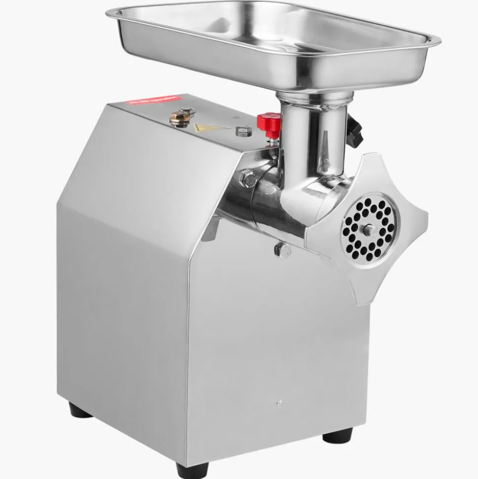 VEVOR Commercial Electric Meat Grinder, 7 lbs/min Capacity, #12 Industrial Meat Mincer with 2 Stainless Steel Blades, 2 Grinding Plates, 850W Heavy-Duty Sausage Maker Stuffer, for Kitchen, Restaurant