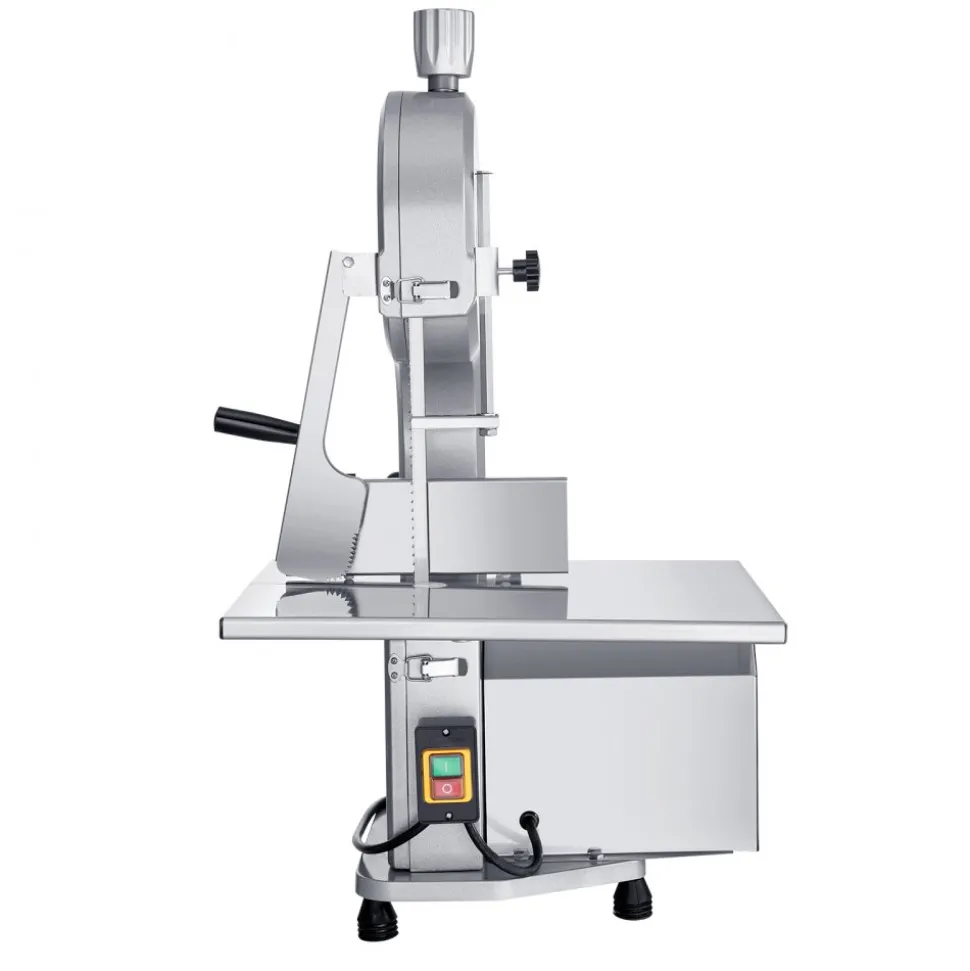 VEVOR Commercial Electric Meat Bandsaw, 1800W Stainless Steel Countertop Bone Sawing Machine, Workbeach 15" x 19.1", 7.09 Inch Max Cutting Thickness, Frozen Meat Cutter with 5 Blades for Rib Pork Beef