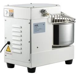 VEVOR Commercial Food Mixer, 7.3Qt Capacity, 450W Dual Rotating Dough Kneading Machine with Food-grade Stainless Steel Bowl, Security Shield & Timer Included, Baking Equipment for Restaurant Pizzeria