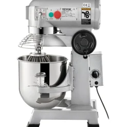 VEVOR Commercial Food Mixer, 15Qt Commercial Mixer with Timing Function, 500W Stainless Steel Bowl Heavy Duty Electric Food Mixer Commercial with 3 Speeds Adjustable 113/184/341 RPM, Dough Hook Whisk