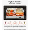 VEVOR Commercial Food Warmer, 1500W Electric Stainless Steel Steam Food Warmer with Lid, 4-Pan Fast Heating Countertop Buffet Bain Marie with Soup & Perforated Ladles, for Catering, Restaurant, Party