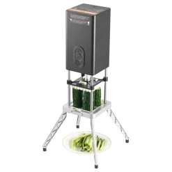 VEVOR Commercial French Fry Cutter, Stainless Steel Vegetable Fruit Chopper with 2 Replacement Blades 1/2-Inch 3/8-Inch, Electric Potato Slicer Dicer for Restaurants & Home Kitchen