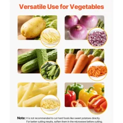VEVOR Commercial French Fry Cutter, Stainless Steel Vegetable Fruit Chopper with 2 Replacement Blades 1/2-Inch 3/8-Inch, Electric Potato Slicer Dicer for Restaurants & Home Kitchen