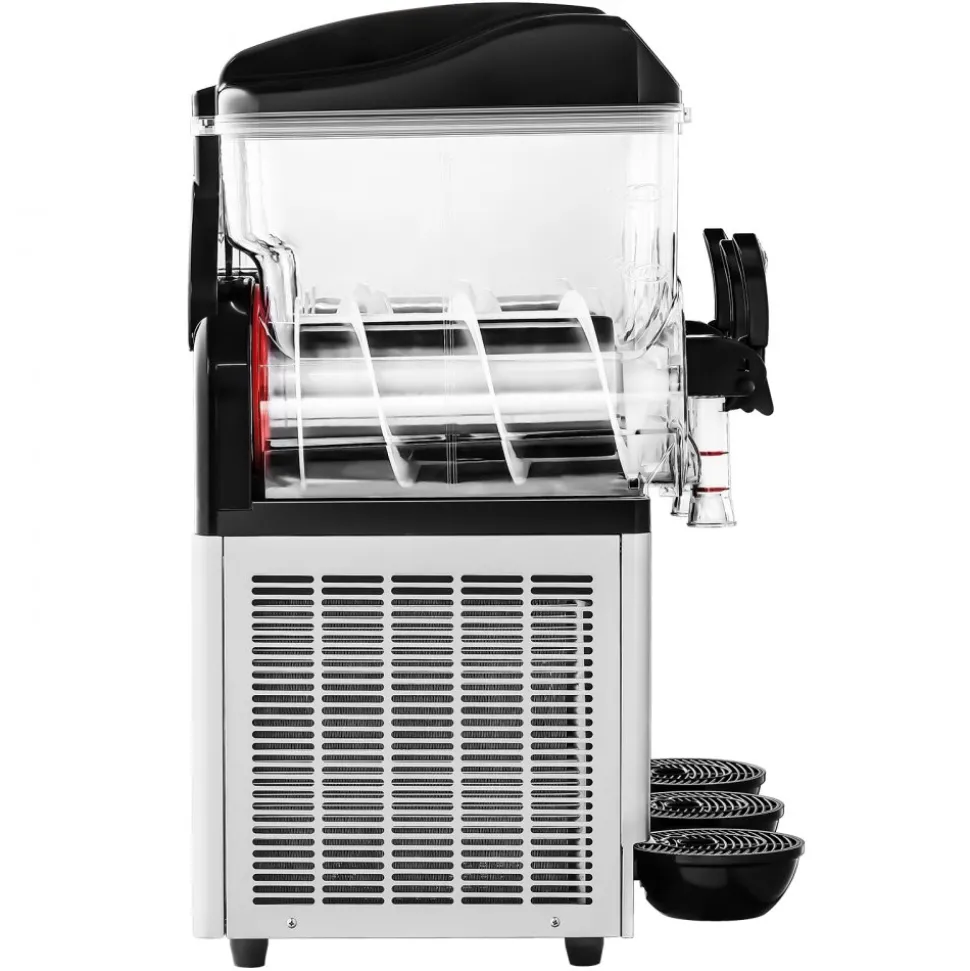 VEVOR Commercial Frozen Drink Maker, 15L Single Tank Slushy Machine, 60 Cups Stainless Steel Margarita Smoothie Frozen Drink Machine, Slushie Maker for Home Party Restaurants Cafe Bars