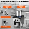 VEVOR Commercial Gas Stove with Cabinet, Propane and Natural Gas Countertop Cooking Stove Range, Stainless Steel Gas Hot Plate, Commercial Cooking Equipment for Restaurant, 90,000 BTU