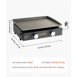 VEVOR Commercial Griddle, 22.4