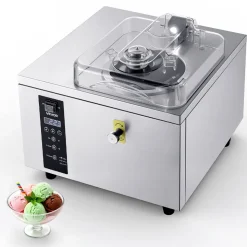 VEVOR Commercial Hard Ice Cream Machine, 500W 1.32 Gal/Hour, Gelato Hard Serve Ice Cream Maker with 2.8L 304 Stainless Steel Cylinder, Auto Clean LED Panel High Productivity for Snack Bar Restaurants