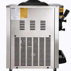 VEVOR Commercial Ice Cream Machine, 20-28L/H Yield, 2200W 3-Flavor Freestanding Soft Serve Ice Cream Maker with 2 x 6L Hoppers & Built-In Puffing Pump, Pre-Cooling Low-Mix Alert for Snack Dessert Shop