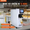 VEVOR Commercial Ice Cream Machine, 10.6 QT/H Yield, 1000W Single Flavor Countertop Soft Serve Ice Cream Maker, 4L Hopper 1.6L Cylinder, Touch Screen Auto Clean Pre-cooling, for Restaurant Snack Bar