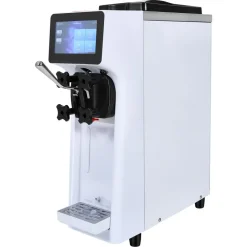 VEVOR Commercial Ice Cream Machine, 10.6 QT/H Yield, 1000W Single Flavor Countertop Soft Serve Ice Cream Maker, 4L Hopper 1.6L Cylinder, Touch Screen Auto Clean Pre-cooling, for Restaurant Snack Bar
