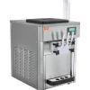 VEVOR Commercial Ice Cream Machine, 10.6 QT/H Yield, 1000W Single Flavor Countertop Soft Serve Ice Cream Maker, with 4L Hopper 1.6L Cylinder, LCD Panel Auto Clean Pre-cooling, for Restaurant Snack Bar
