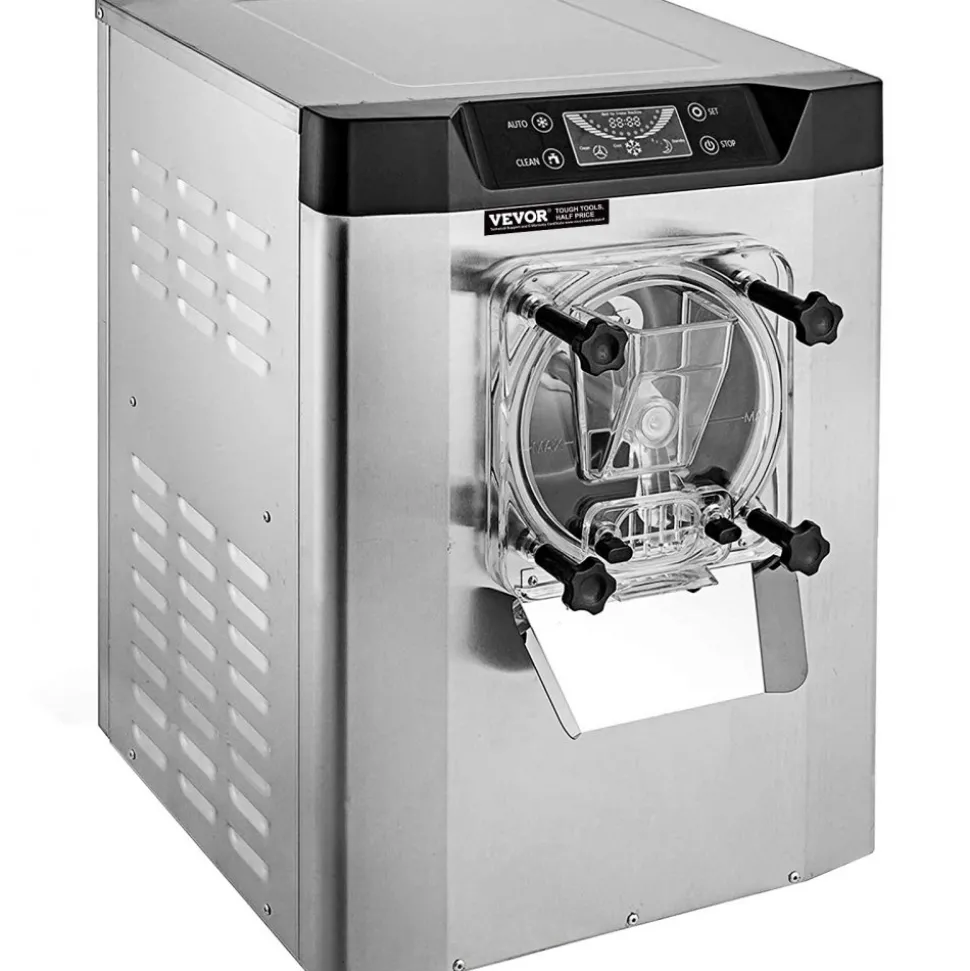 VEVOR Commercial Ice Cream Machine 1400W 20/5.3 Gph Hard Serve Ice Cream Maker with LED Display Screen Auto Shut-Off Timer One Flavors Perfect for Restaurants Snack bar Supermarkets