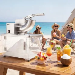 VEVOR Commercial Ice Crusher 661LBS/H, 350W Electric Snow Cone Machine with 4 Blades, 2000RPM Stainless Steel Shaved Ice Machine with 11 Gal Crushed-Ice Box, for Family Restaurants Bars, Silver