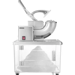 VEVOR Commercial Ice Crusher 661LBS/H, 350W Electric Snow Cone Machine with 4 Blades, 2000RPM Stainless Steel Shaved Ice Machine with 11 Gal Crushed-Ice Box, for Family Restaurants Bars, Silver