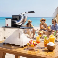 VEVOR Commercial Ice Crusher 661LBS/H, 350W Electric Snow Cone Machine with 4 Blades, 2000RPM Stainless Steel Shaved Ice Machine with 11 Gal Crushed-Ice Box, for Family Restaurants Bars, Black