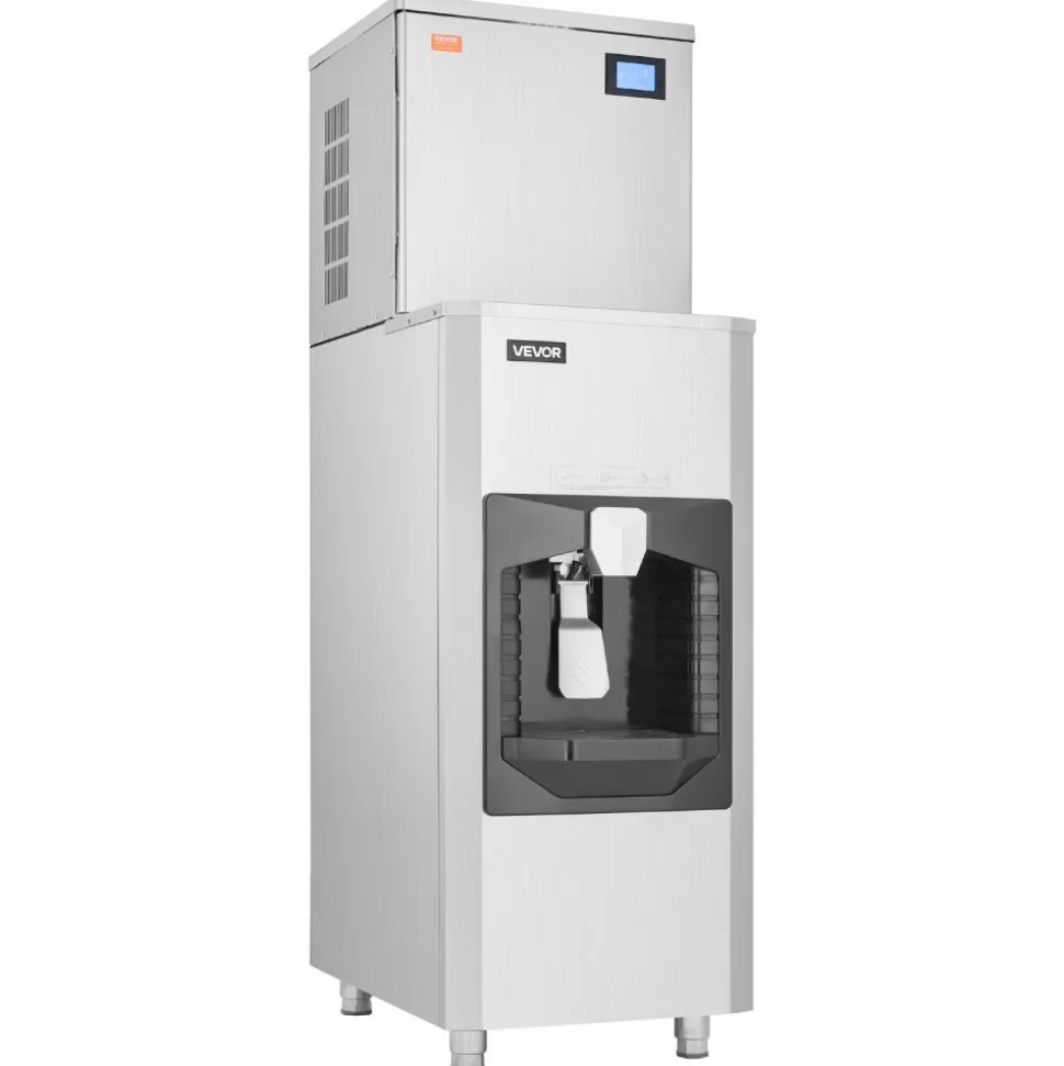 VEVOR Commercial Ice Maker, 400 Lbs/Day Ice Maker Machine, 180 Lbs Large Ice Storage Bin with 20 Lbs/Min Automatic Ice Dispensing, Self-Cleaning Ice Machine with Touchscreen for Bar, Cafe, Restaurant