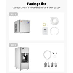 VEVOR Commercial Ice Maker, 550 Lbs/Day Ice Maker Machine, 180 Lbs Large Ice Storage Bin with 20 Lbs/Min Automatic Ice Dispensing, Self-Cleaning Ice Machine with Touchscreen for Bar, Cafe, Restaurant
