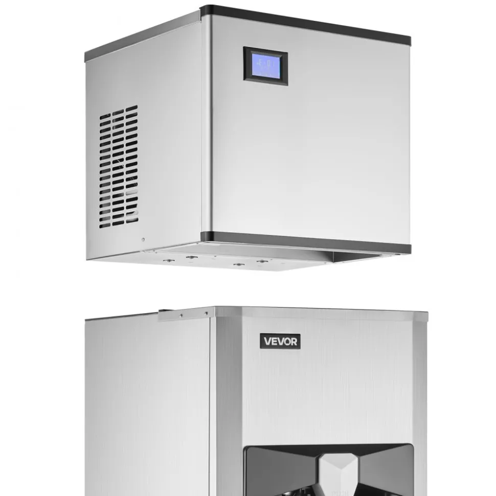 VEVOR Commercial Ice Maker, 440 Lbs/Day Ice Maker Machine, 180 Lbs Large Ice Storage Bin with 20 Lbs/Min Automatic Ice Dispensing, Self-Cleaning Ice Machine with Touchscreen for Bar, Cafe, Restaurant