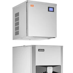 VEVOR Commercial Ice Maker, 360 Lbs/Day Ice Maker Machine, 180 Lbs Large Ice Storage Bin with 20 Lbs/Min Automatic Ice Dispensing, Self-Cleaning Ice Machine with Touchscreen for Bar, Cafe, Restaurant