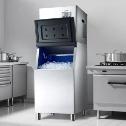 VEVOR Commercial Ice Maker Machine, 650LBS/24H Ice-Making Machine with 250LBS Stainless Steel Storage Bin, Auto Self-Cleaning Ice Maker with Touchscreen for Bar Cafe Restaurant Business Commercial
