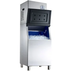 VEVOR Commercial Ice Maker Machine, 650LBS/24H Ice-Making Machine with 250LBS Stainless Steel Storage Bin, Auto Self-Cleaning Ice Maker with Touchscreen for Bar Cafe Restaurant Business Commercial