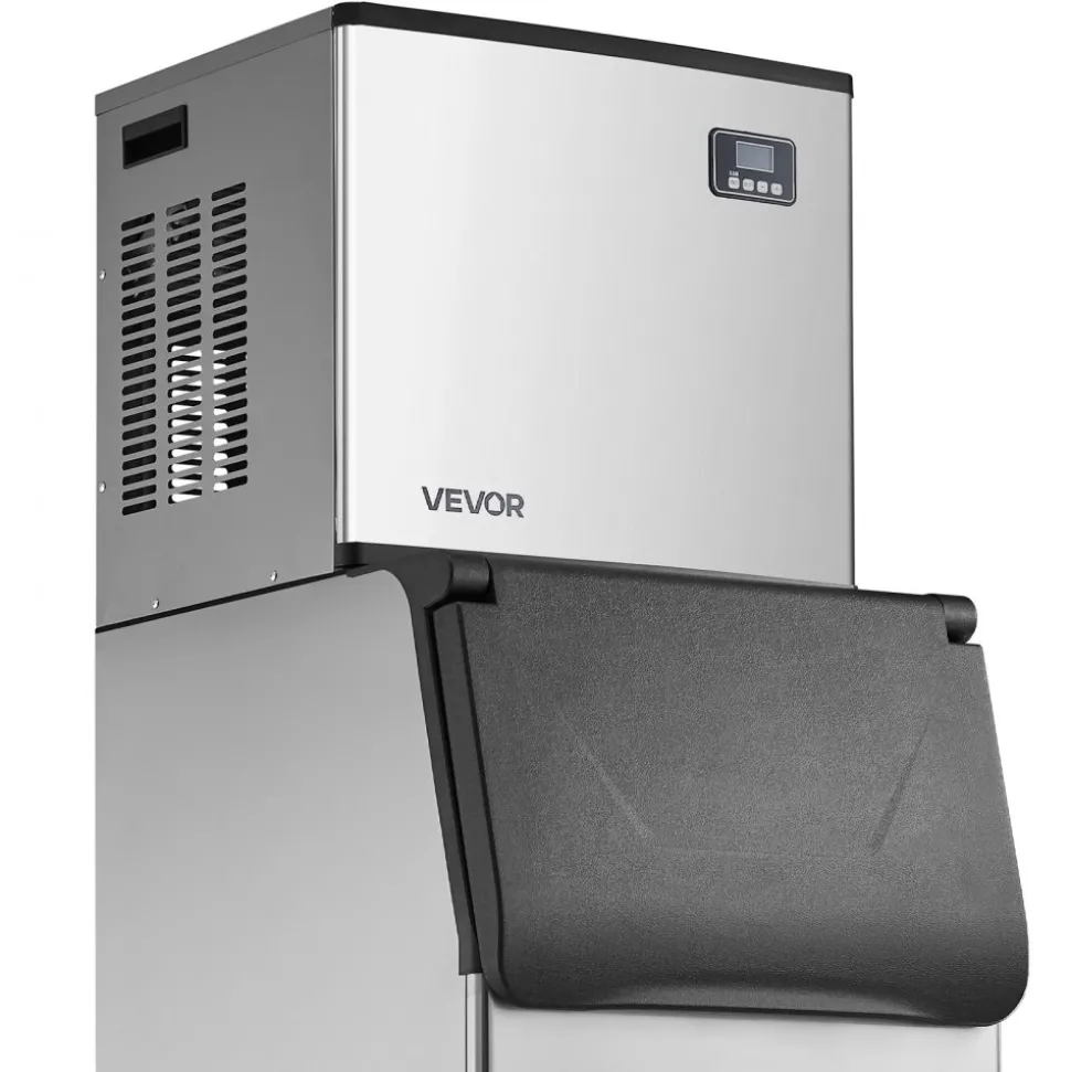 VEVOR Commercial Ice Maker Machine - Head, 800 Lbs/Day Stainless Steel Ice Machine with Scheduled Ice-Making, Self-Cleaning, Adjustable Thickness, Ideal for Restaurant Bar Cafe Hotel - Head Only