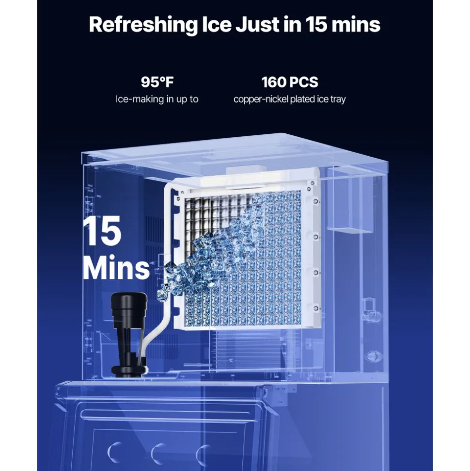 VEVOR Commercial Ice Maker Machine - Head, 800 Lbs/Day Stainless Steel Ice Machine with Scheduled Ice-Making, Self-Cleaning, Adjustable Thickness, Ideal for Restaurant Bar Cafe Hotel - Head Only