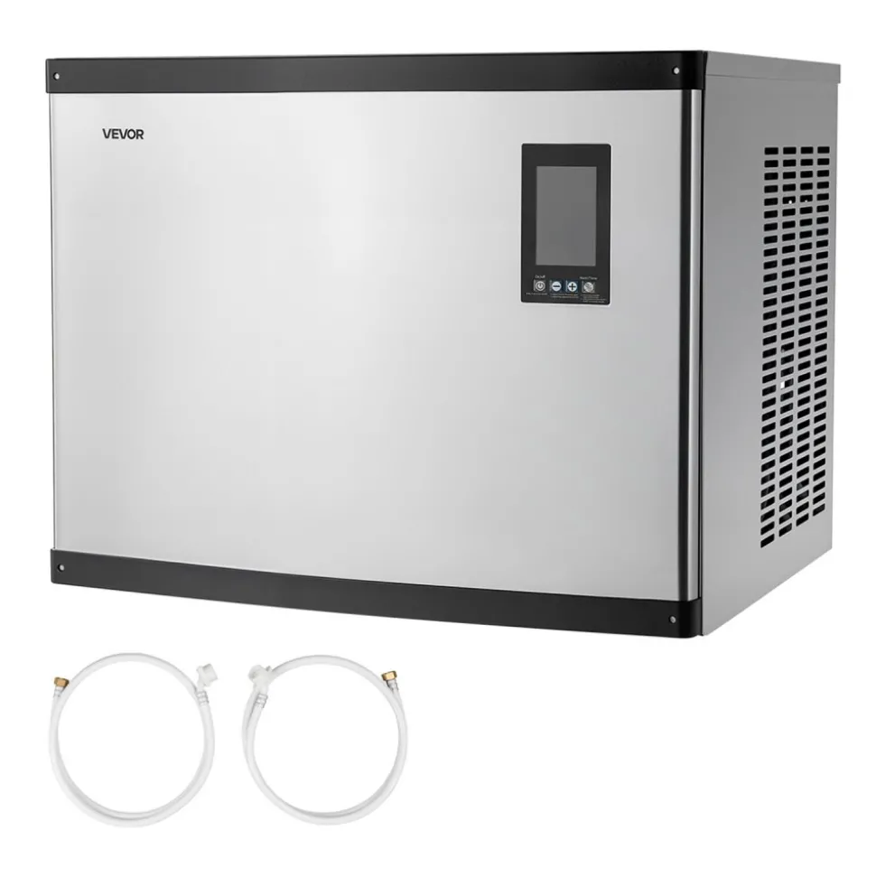 VEVOR Commercial Ice Maker Machine - Head, 1000 Lbs/Day Stainless Steel Ice Machine with Scheduled Ice-Making, Self-Cleaning, Adjustable Thickness, Ideal for Restaurant Bar Cafe Hotel - Head Only