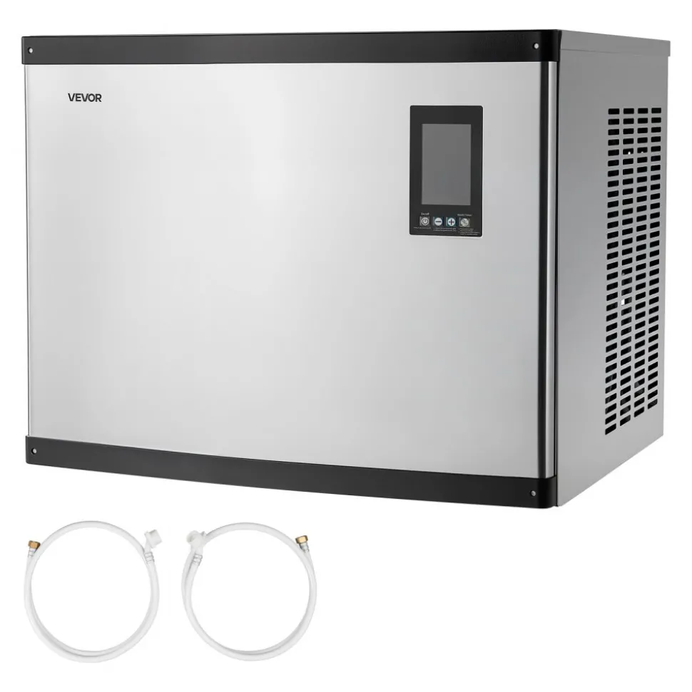 VEVOR Commercial Ice Maker Machine - Head, 1000 Lbs/Day Stainless Steel Ice Machine with Scheduled Ice-Making, Self-Cleaning, Adjustable Thickness, Ideal for Restaurant Bar Cafe Hotel - Head Only
