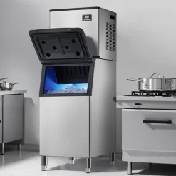 VEVOR Commercial Ice Maker Machine, 400LBS/24H Ice Making Machine with 250LBS Large Storage Bin, Auto Self-Cleaning Ice Maker Machine with Touchscreen for Bar Cafe Restaurant Business Commercial