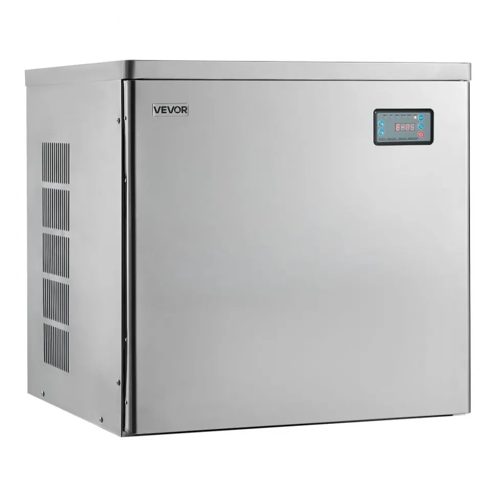 VEVOR Commercial Ice Maker Machine - Head, 450 Lbs/Day Stainless Steel Ice Machine with Scheduled Ice-Making, Self-Cleaning, Adjustable Thickness, Ideal for Restaurant Bar Cafe Hotel - Head Only