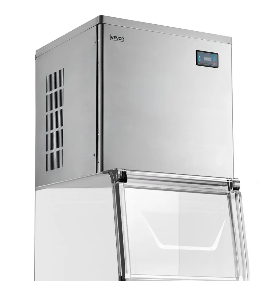 VEVOR Commercial Ice Maker Machine - Head, 450 Lbs/Day Stainless Steel Ice Machine with Scheduled Ice-Making, Self-Cleaning, Adjustable Thickness, Ideal for Restaurant Bar Cafe Hotel - Head Only