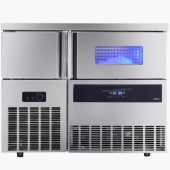 VEVOR Commercial Ice Maker Machine, 330 lbs/24H Stainless Steel Ice Machine with Worktop, 88 lbs Storage & 144 Cubes/Cycle, Self-Cleaning Freestanding Ice-Making for Home Bar Office Restaurant Kitchen