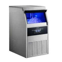 VEVOR Commercial Ice Maker Machine, 160 lbs/24h with 30 lbs Storage Capacity, Built-in/Freestanding/Under Counter, Stainless Steel Ice Maker with LED Display & Self-Cleaning, for Home Bar Restaurant