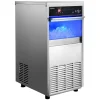 VEVOR Commercial Ice Maker Machine, 100 lbs/24h with 30-35 lbs Storage, Built-in/Freestanding/Under Counter, Stainless Steel Ice Maker with LED Display & Self-Cleaning, for Home Bar Restaurant