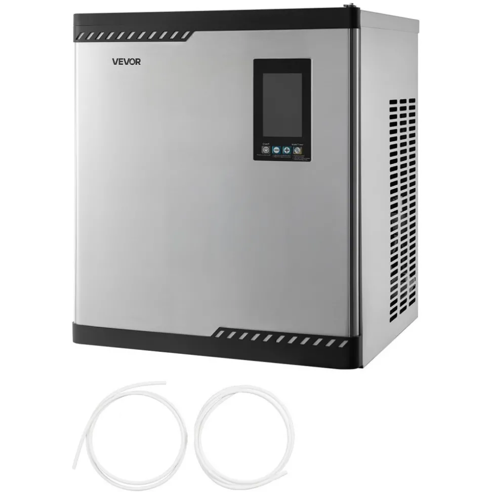VEVOR Commercial Ice Maker Machine - Head, 300 Lbs/Day Stainless Steel Ice Machine with Scheduled Ice-Making, Self-Cleaning, Adjustable Thickness, Ideal for Restaurant Bar Cafe Hotel - Head Only
