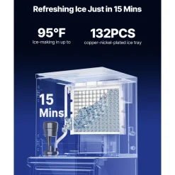 VEVOR Commercial Ice Maker Machine - Head, 300 Lbs/Day Stainless Steel Ice Machine with Scheduled Ice-Making, Self-Cleaning, Adjustable Thickness, Ideal for Restaurant Bar Cafe Hotel - Head Only