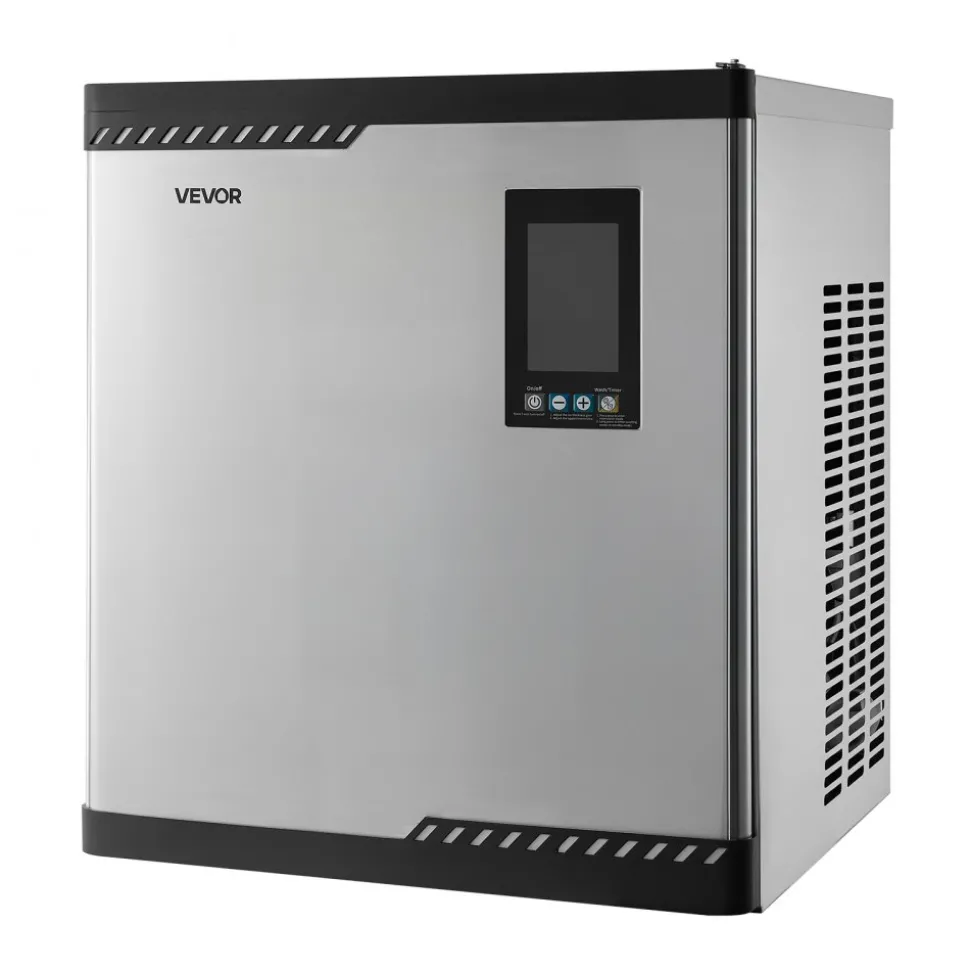 VEVOR Commercial Ice Maker Machine - Head, 300 Lbs/Day Stainless Steel Ice Machine with Scheduled Ice-Making, Self-Cleaning, Adjustable Thickness, Ideal for Restaurant Bar Cafe Hotel - Head Only