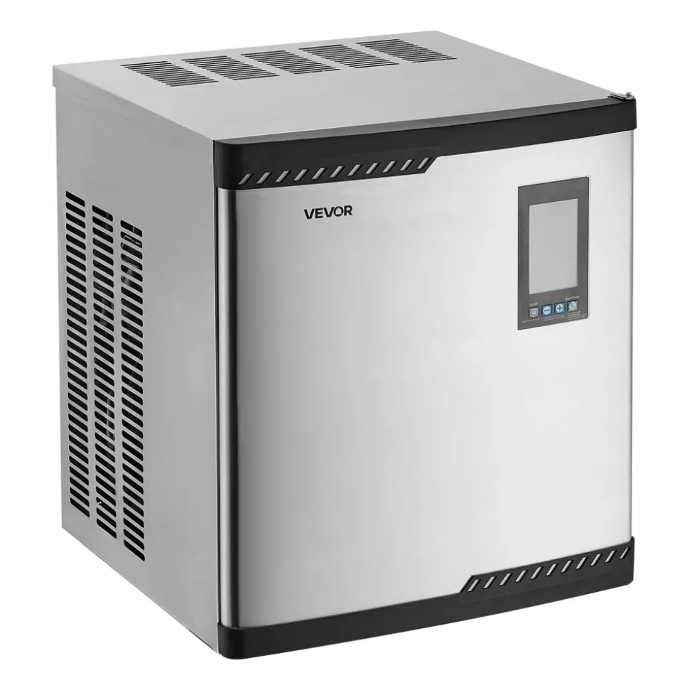 VEVOR Commercial Ice Maker Machine - Head, 300 Lbs/Day Stainless Steel Ice Machine with Scheduled Ice-Making, Self-Cleaning, Adjustable Thickness, Ideal for Restaurant Bar Cafe Hotel - Head Only