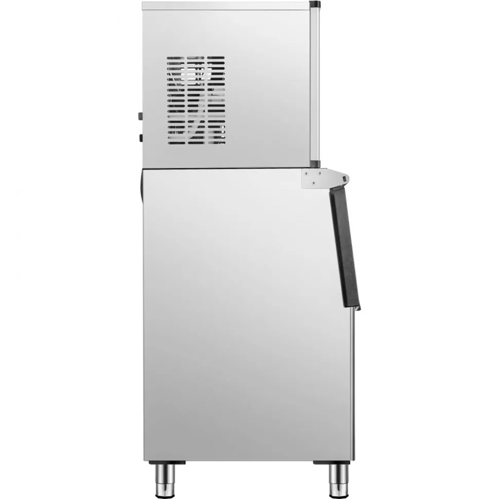 VEVOR Commercial Ice Maker Machine, 300LBS/24H Ice Making Machine with 250LBS Large Storage Bin, Auto Self-Cleaning Ice Maker Machine with Touchscreen for Bar Cafe Restaurant Business Commercial