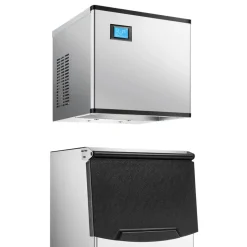 VEVOR Commercial Ice Maker Machine, 300LBS/24H Ice Making Machine with 250LBS Large Storage Bin, Auto Self-Cleaning Ice Maker Machine with Touchscreen for Bar Cafe Restaurant Business Commercial