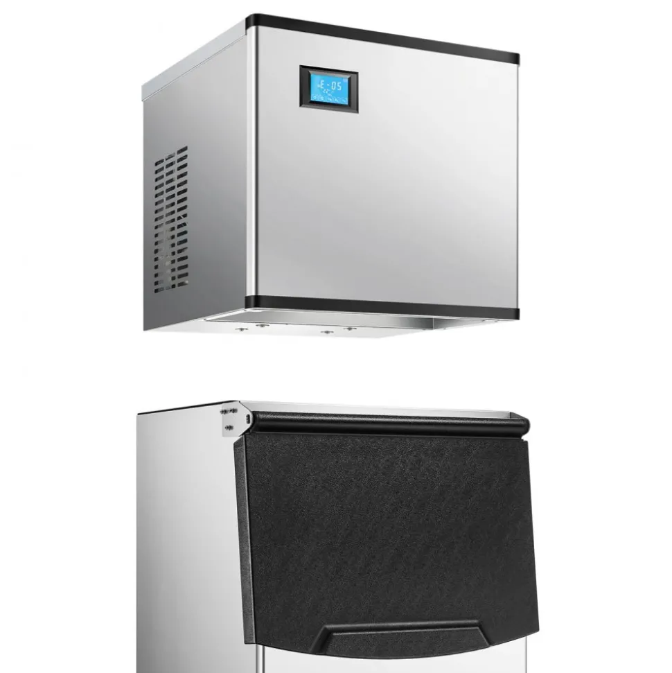 VEVOR Commercial Ice Maker Machine, 300LBS/24H Ice Making Machine with 250LBS Large Storage Bin, Auto Self-Cleaning Ice Maker Machine with Touchscreen for Bar Cafe Restaurant Business Commercial