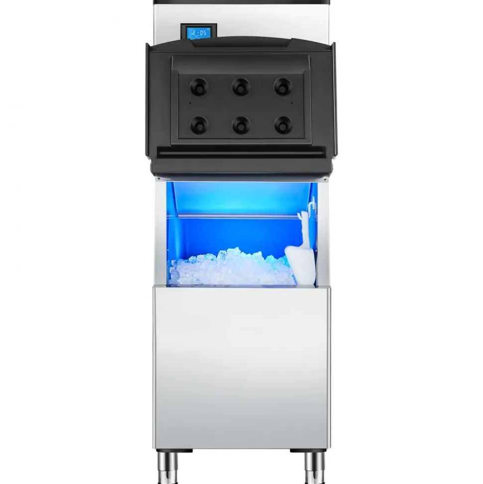 VEVOR Commercial Ice Maker Machine, 300LBS/24H Ice Making Machine with 250LBS Large Storage Bin, Auto Self-Cleaning Ice Maker Machine with Touchscreen for Bar Cafe Restaurant Business Commercial