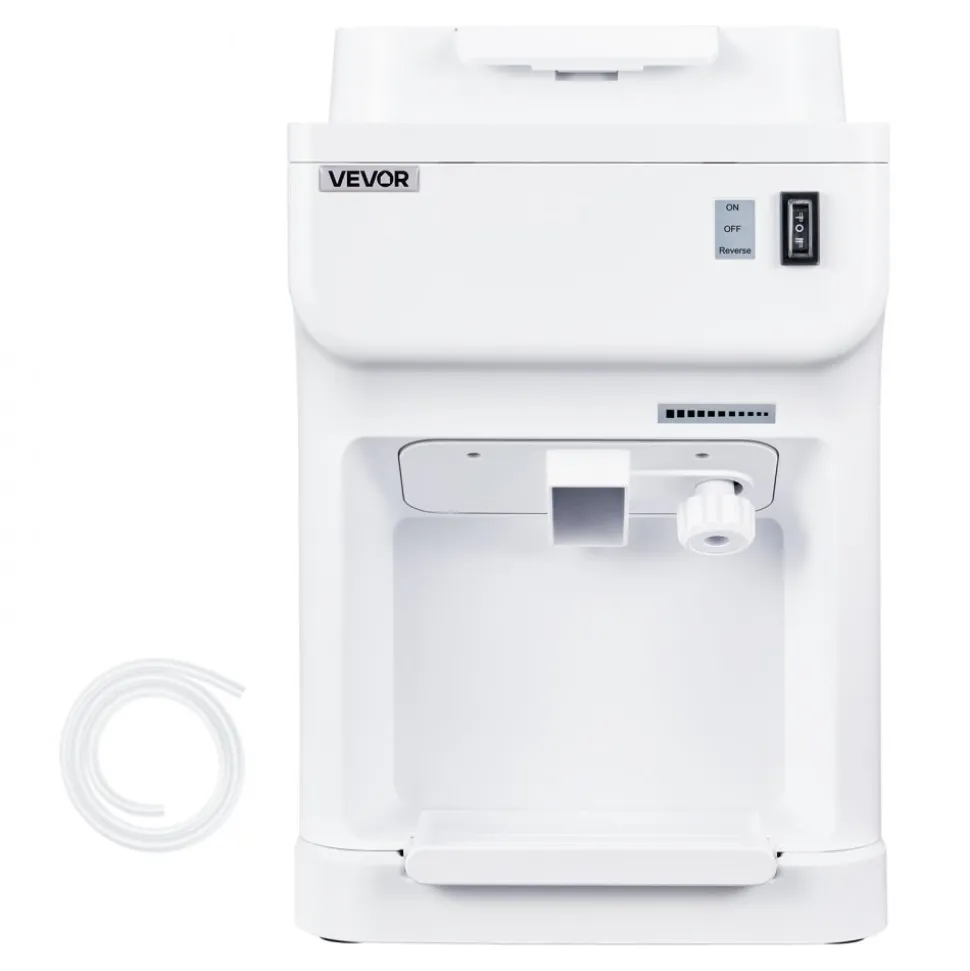 VEVOR Commercial Ice Shaver Crusher, 220lbs Per Hour Electric Snow Cone Maker with 4L Ice Cube Box, 350W 1500RPM Tabletop Shaved Ice Machine for Parties Events Bar, Home and Commercial Use (White)