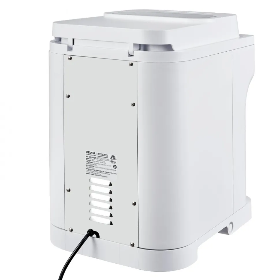 VEVOR Commercial Ice Shaver Crusher, 220lbs Per Hour Electric Snow Cone Maker with 4L Ice Cube Box, 350W 1500RPM Tabletop Shaved Ice Machine for Parties Events Bar, Home and Commercial Use (White)