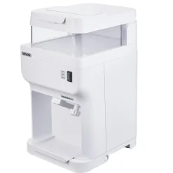 VEVOR Commercial Ice Shaver Crusher, 220lbs Per Hour Electric Snow Cone Maker with 8L Ice Cube Box, 350W 1500RPM Tabletop Shaved Ice Machine for Parties Events Bar, Home and Commercial Use (White)