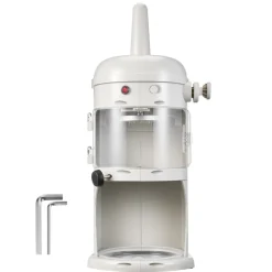 VEVOR Commercial Ice Shaver Crusher, 220lbs/hr Electric Fluffy Ice & Snow Cone Machine, 250W 1500RPM Tabletop Fluffy Shaved-Ice Machine for Parties Events Snack Bar, Home and Commercial Use (White)
