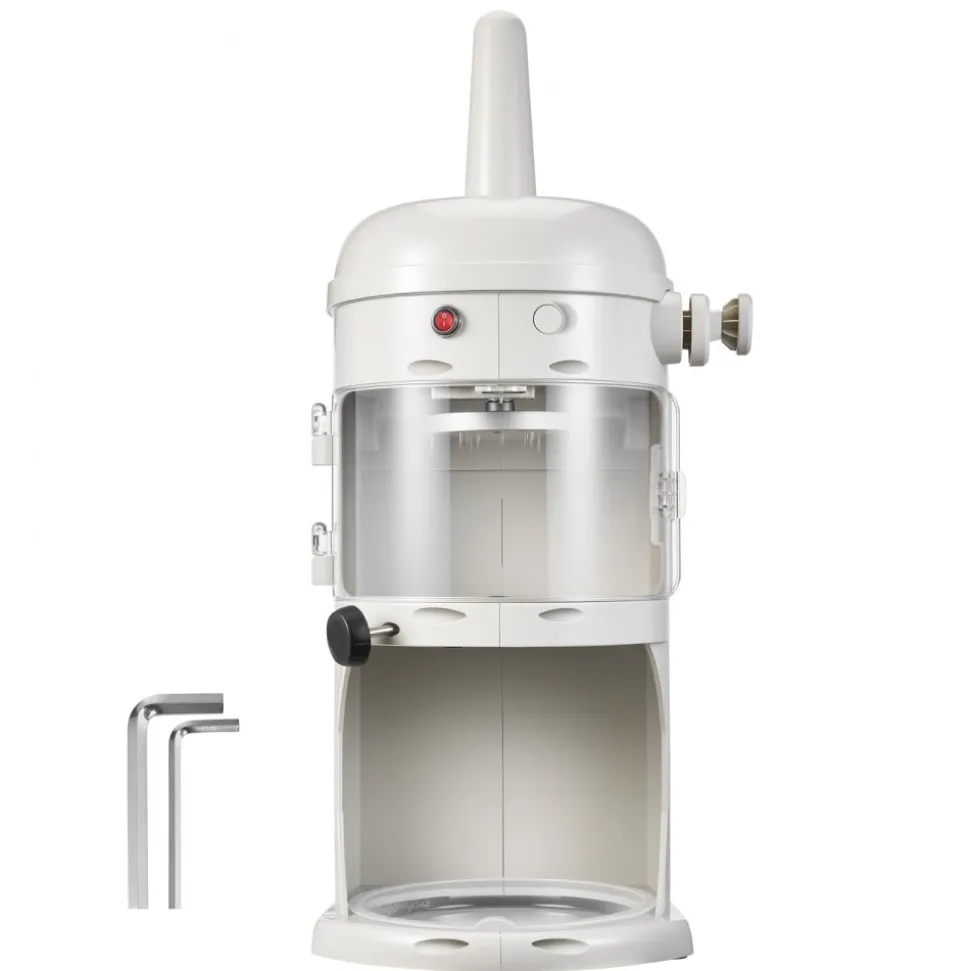 VEVOR Commercial Ice Shaver Crusher, 220lbs/hr Electric Fluffy Ice & Snow Cone Machine, 250W 1500RPM Tabletop Fluffy Shaved-Ice Machine for Parties Events Snack Bar, Home and Commercial Use (White)