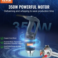 VEVOR Commercial Immersion Blender 500W Power, Hand Held Mixer with 15.7-Inch 304 Stainless Steel Removable Shaft, Electric Stick Blender Variable Speed 4000-16000RPM
